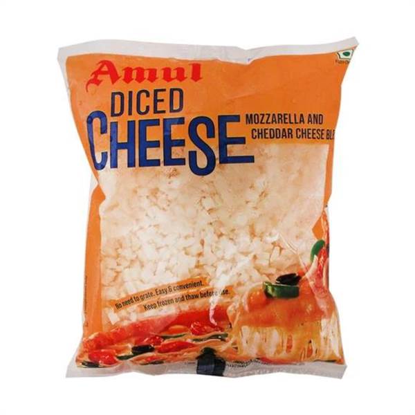 Buy Amul Diced Mozzarella & Cheddar Cheese Blend Online at Best Price